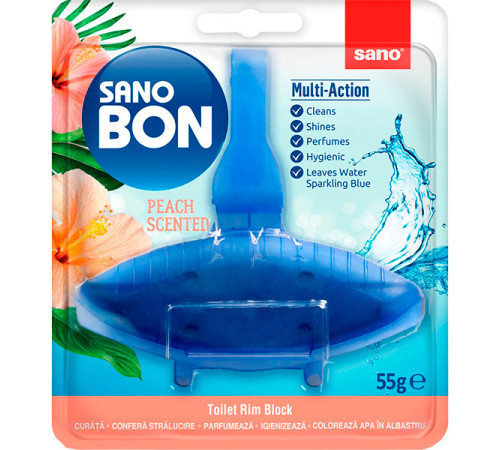 SANO BON BLUE PEACH 5in1  55g  odorizant vas toaleta